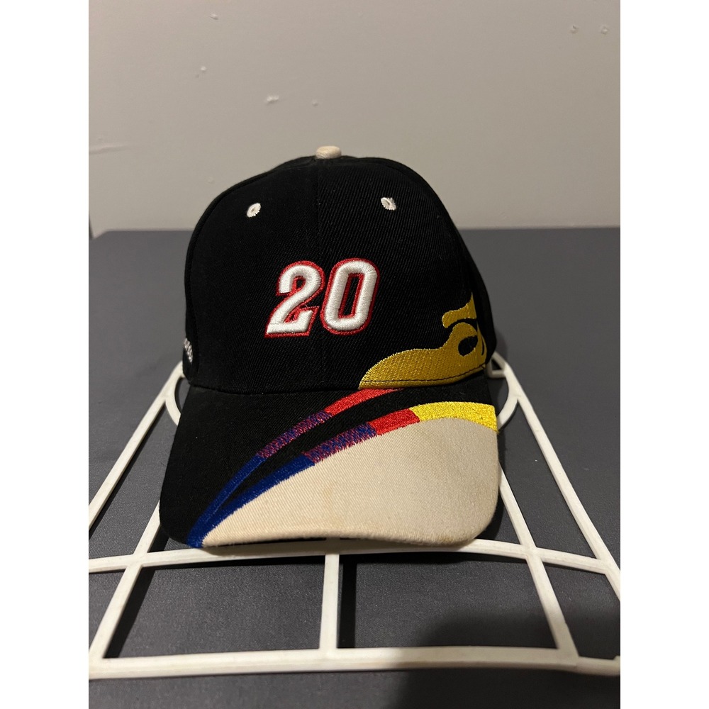 Vintage Jeff Gordon NASCAR Racing Hat Black Embroidered #20‎ Strapback Cap